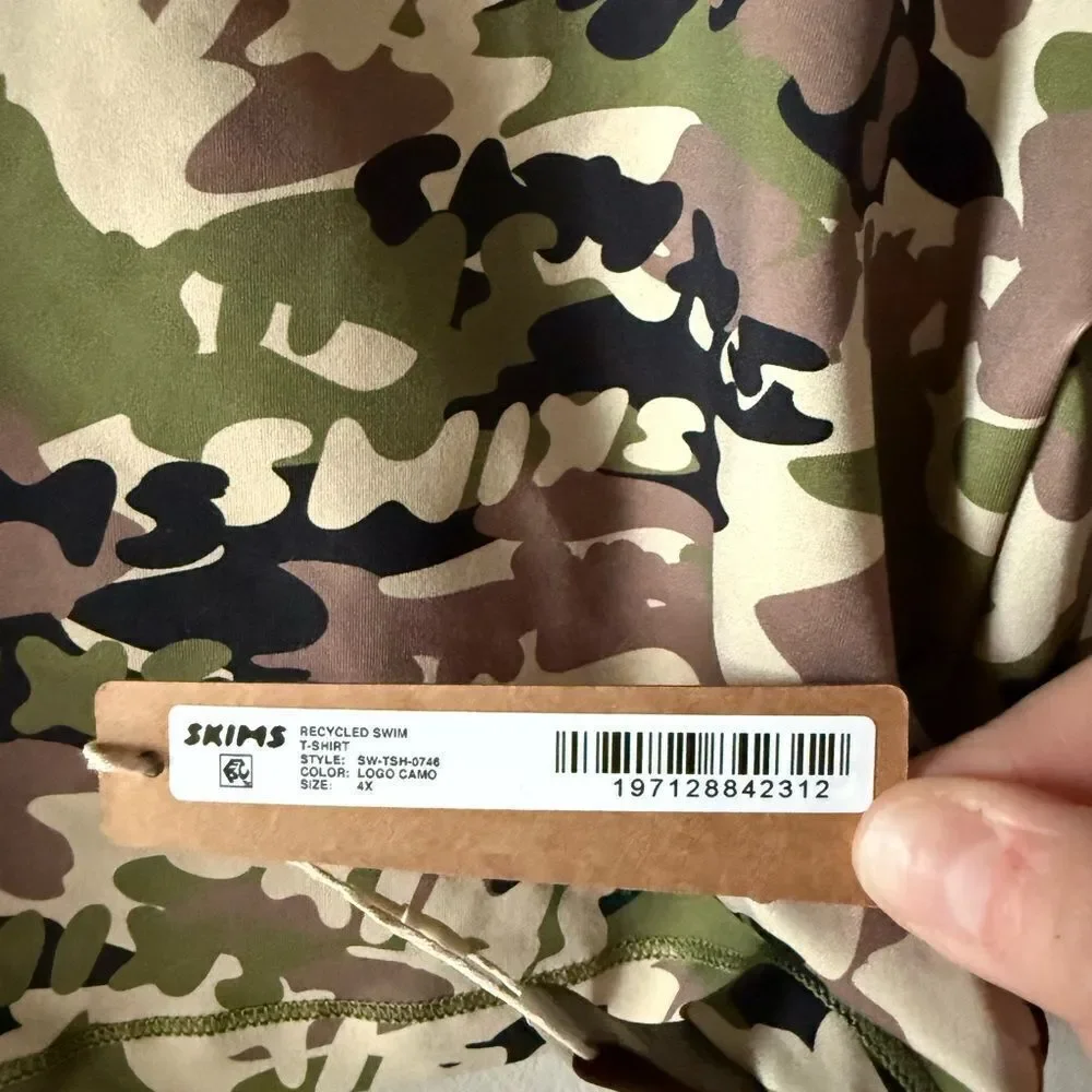 NWT Skims Swim Shirt Tee - Signature Swim T Shirt Camo Size 4X